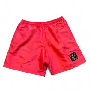 Vintage surf style neon pink beach surf shorts size medium